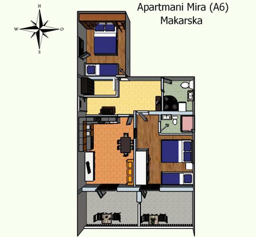 Apartments Mira Makarska Chambre photo
