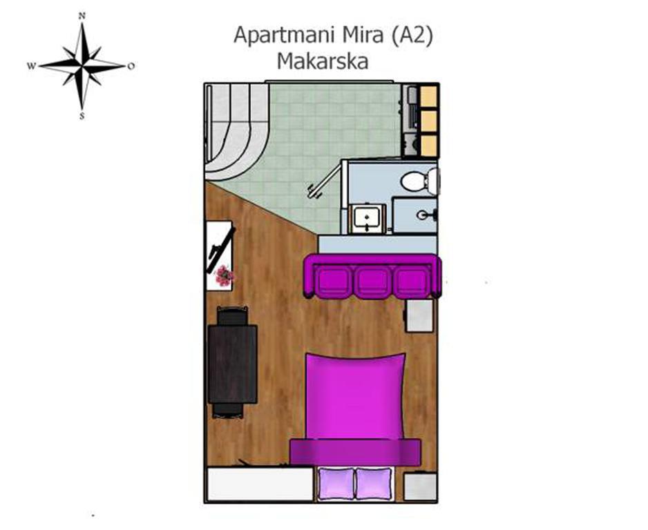 Apartments Mira Makarska Chambre photo
